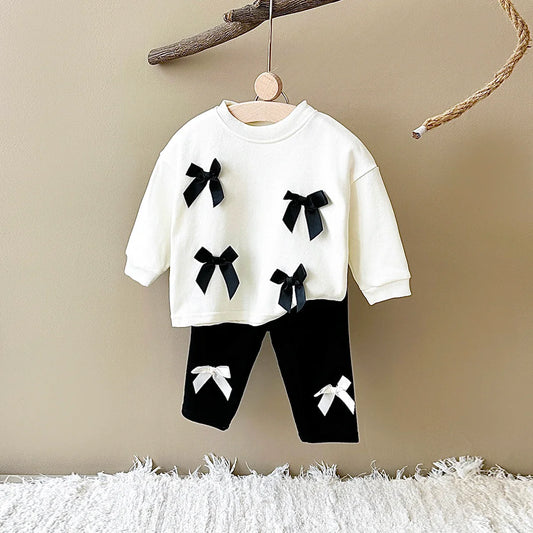 3D Ribbon Sweat and Pants Set