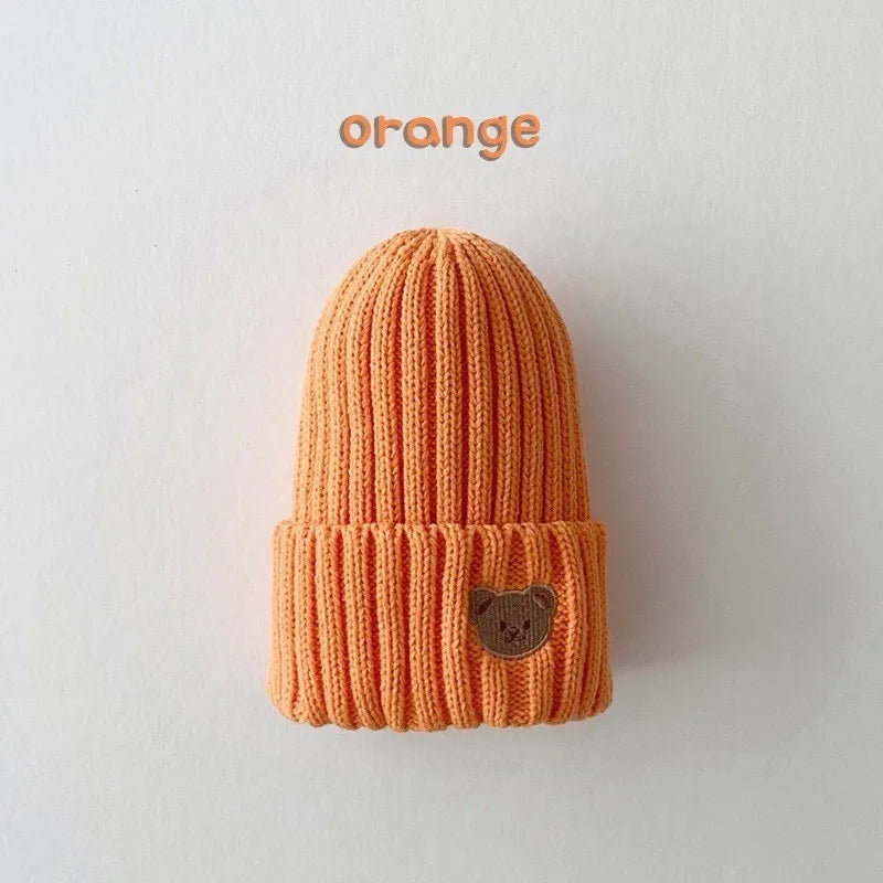 Teddy Bear Embroidered Beanie Hat