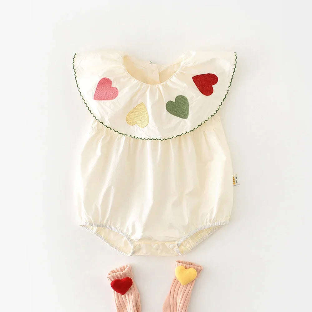 Heart Collar Crawler Romper
