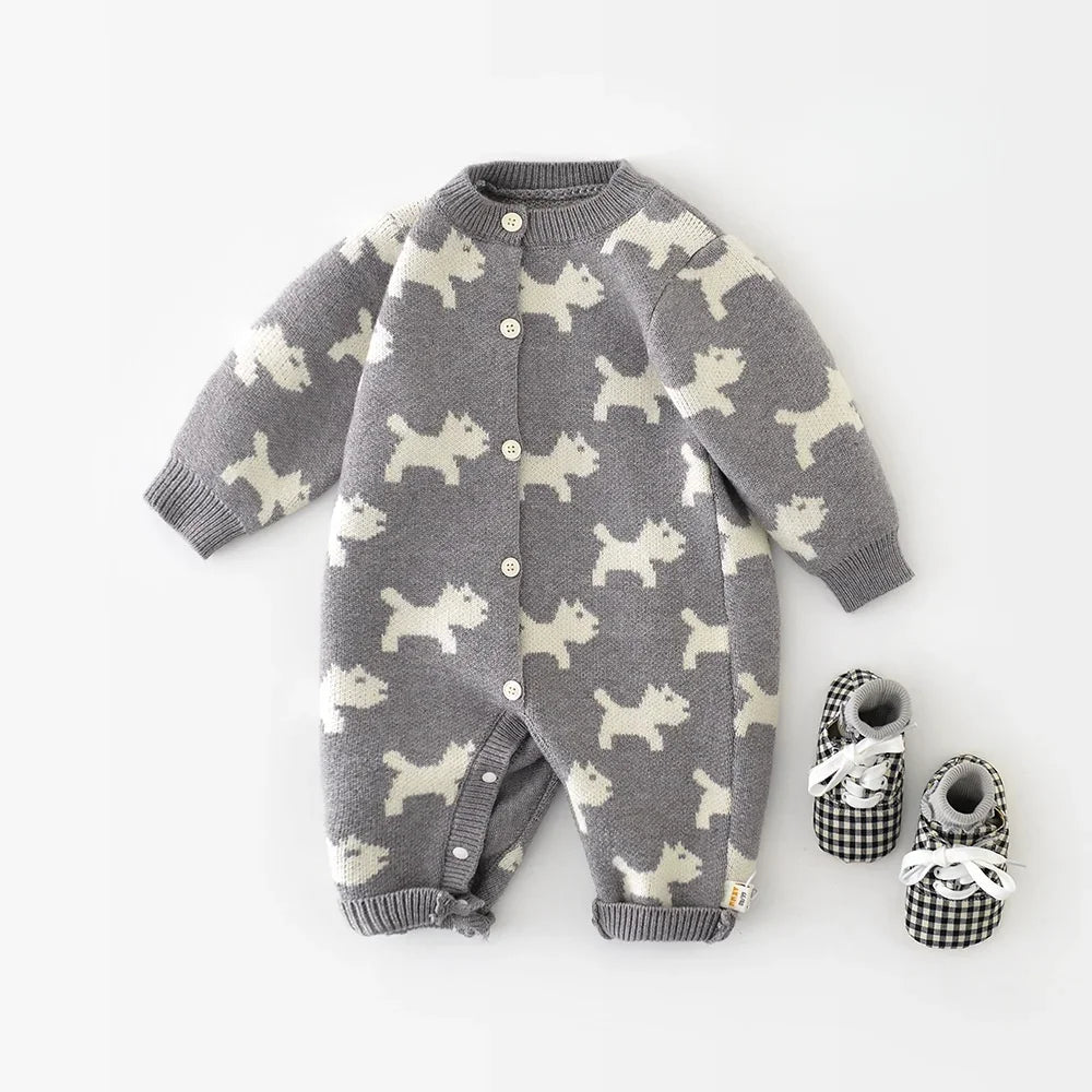 Knitted Puppy Dog Jumpsuit