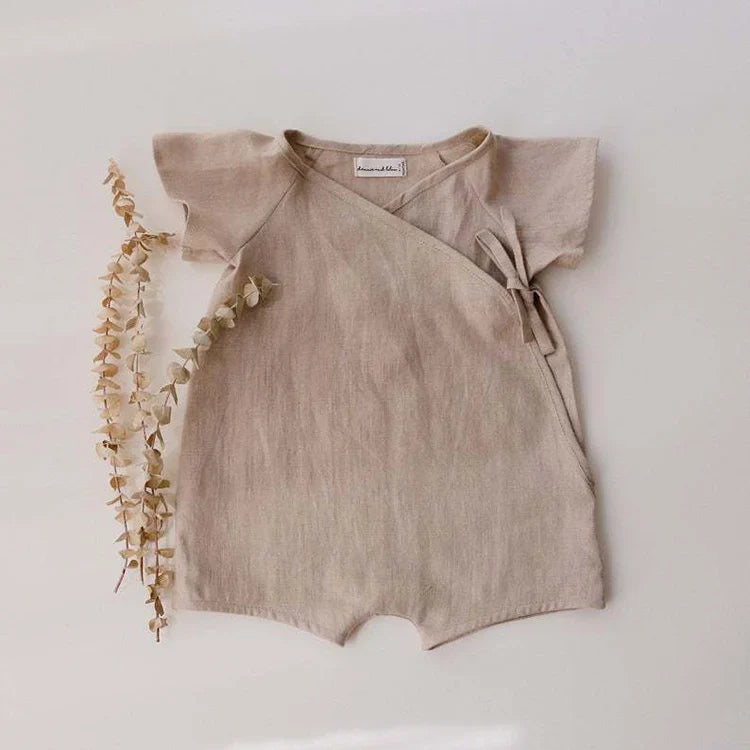 Cotton Linen Kimono Romper