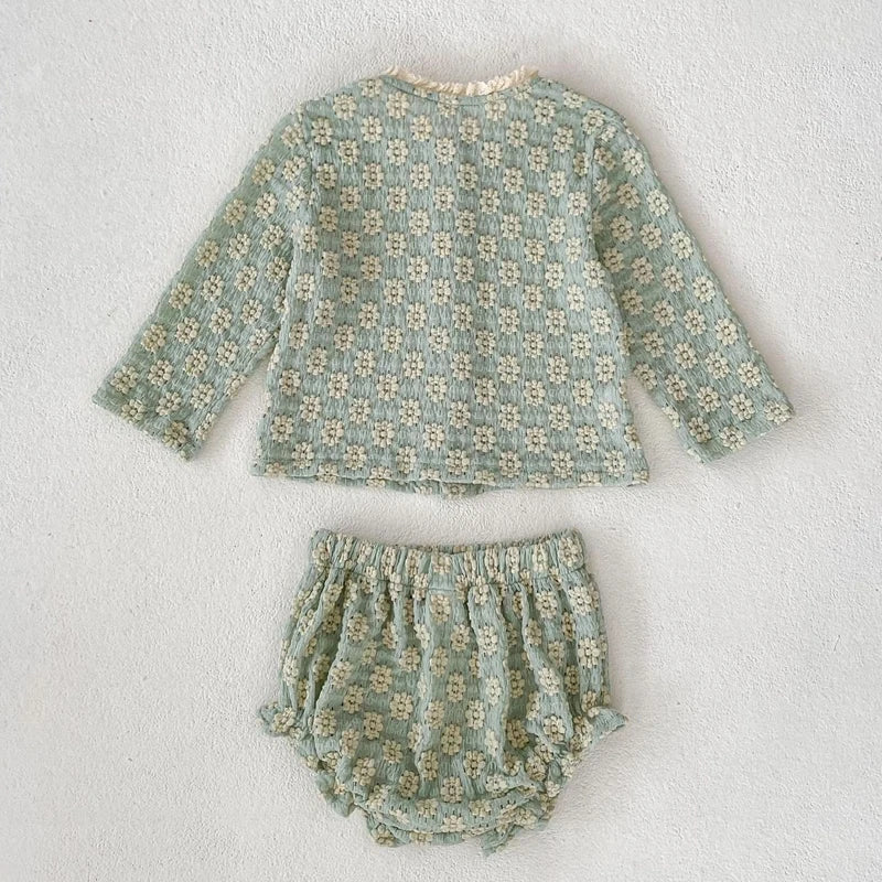 Jacquard knitted long sleeved Set