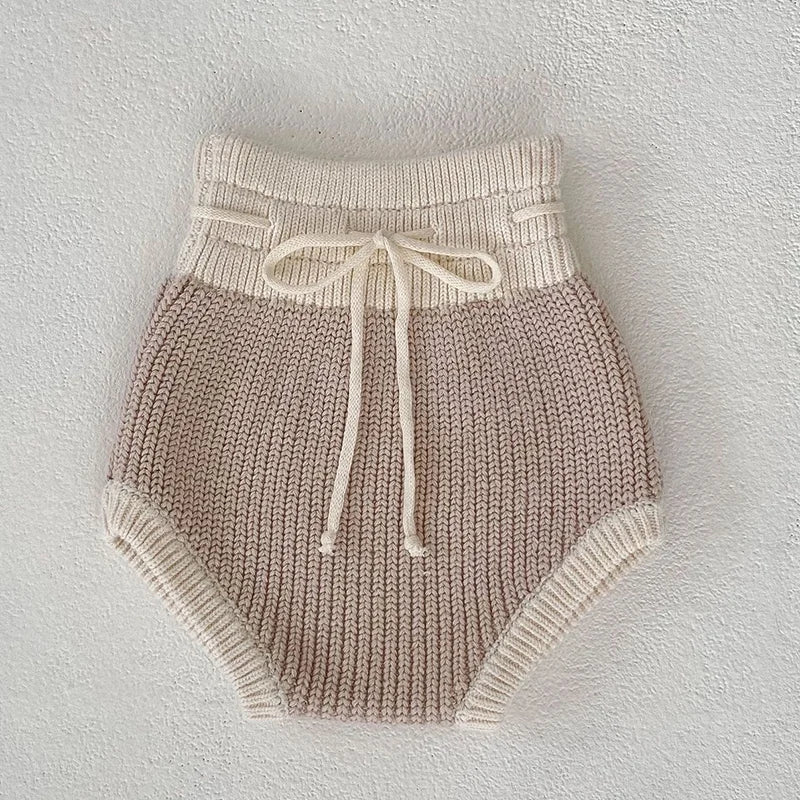 Sand Knitted Pullover Shorts Set