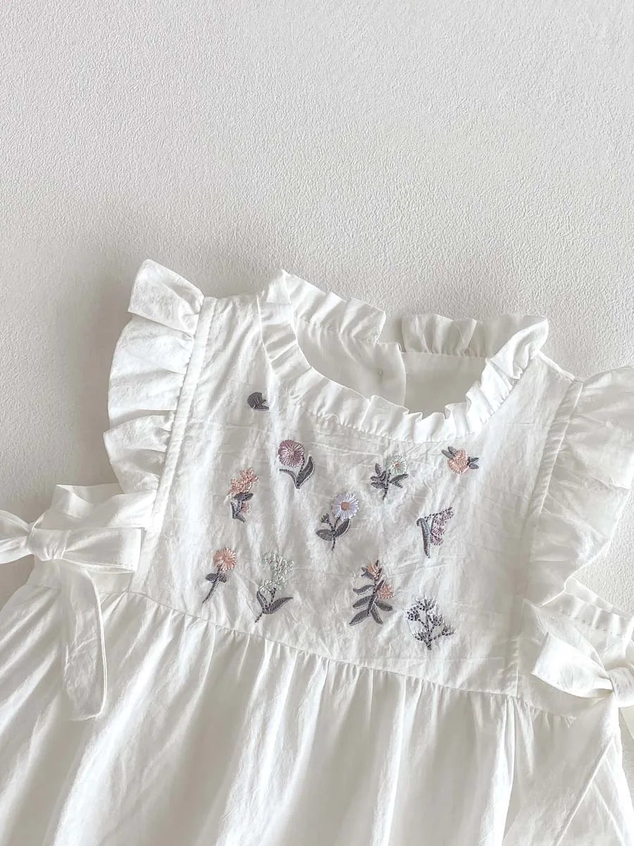 Floral Side Bow Romper