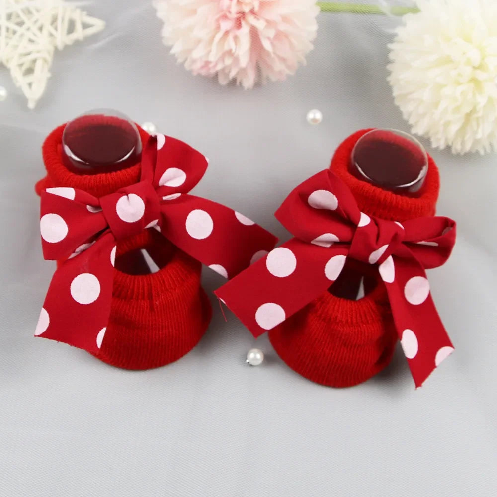 Anti Slip Bowtie Cotton Socks