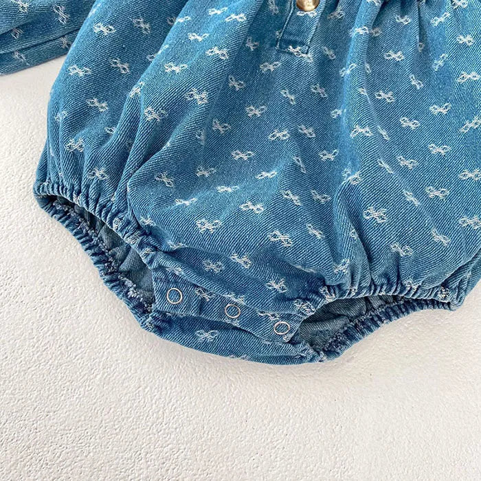 Printed Denim Sister Outfit