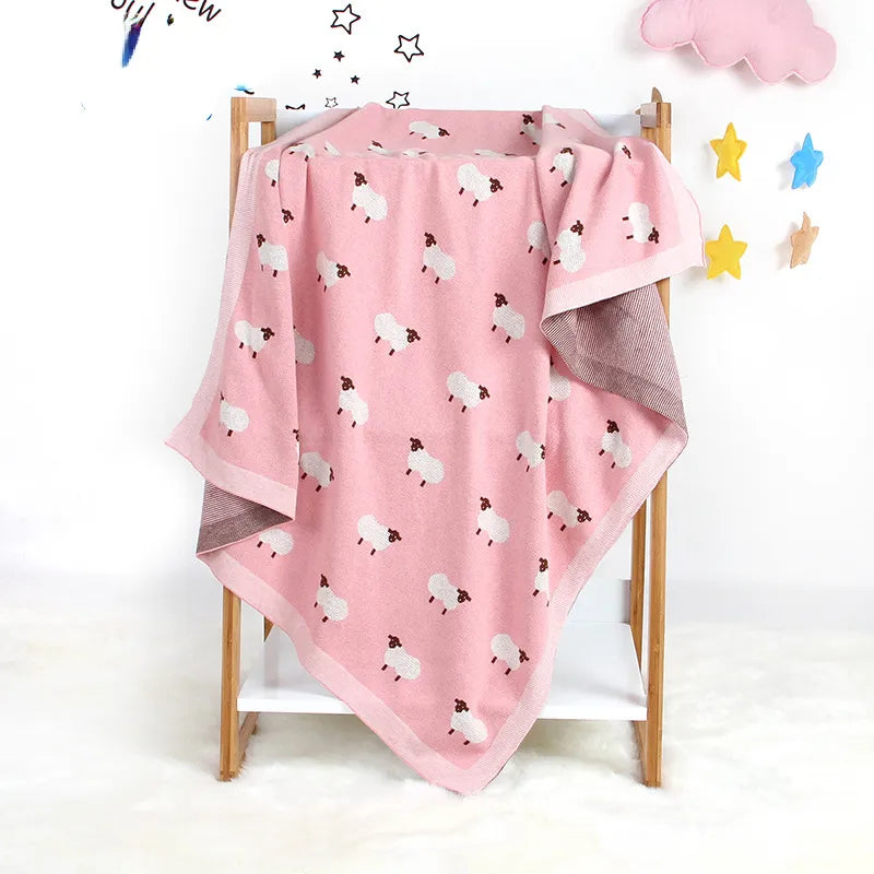 Sheep Print Baby Blanket