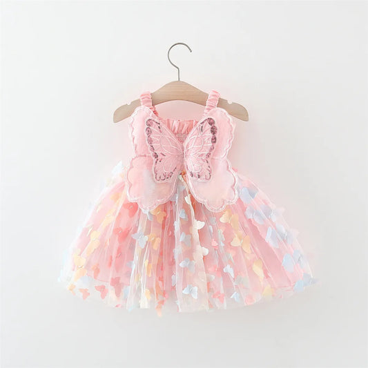 Butterfly Sequin Lace Dress