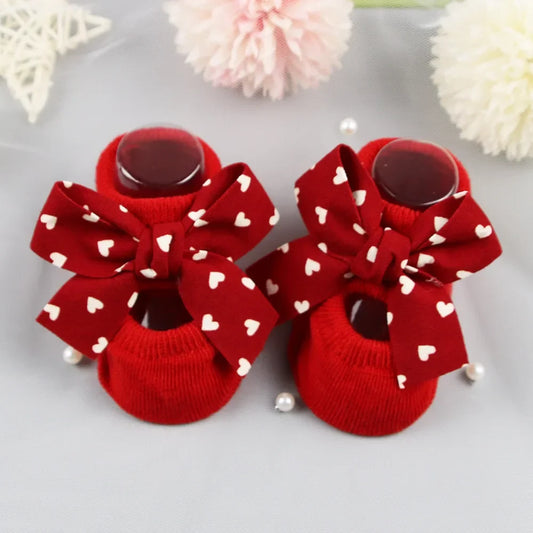 Anti Slip Bowtie Cotton Socks