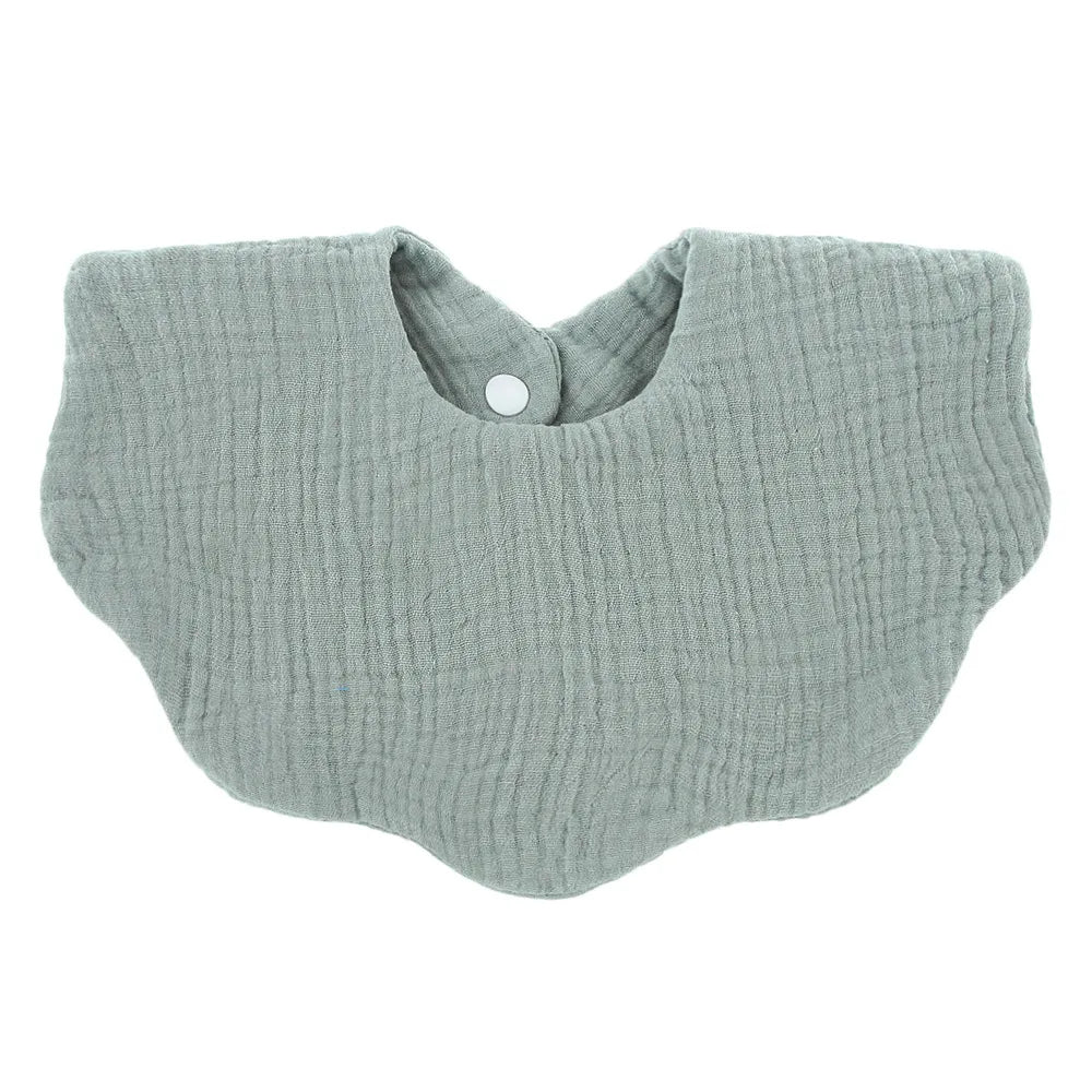Muslin Round Petal  Infant Bib
