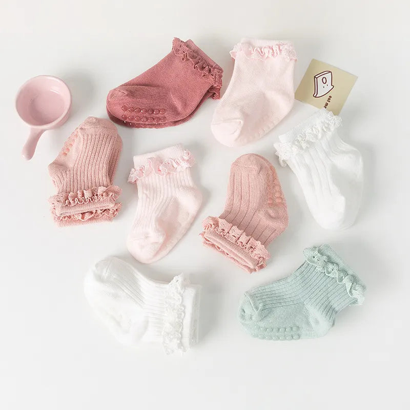 Non Slip Frill Socks