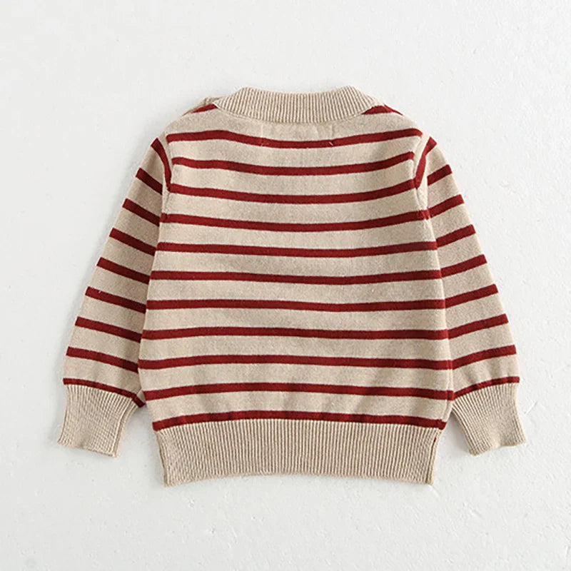 Stripe Cotton Pullover Sweater