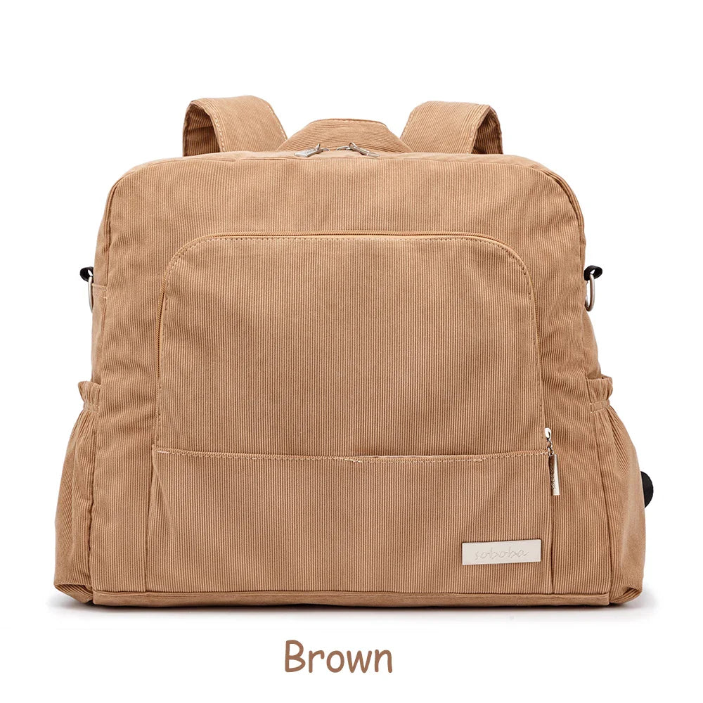 Corduroy Diaper Stroller Bag