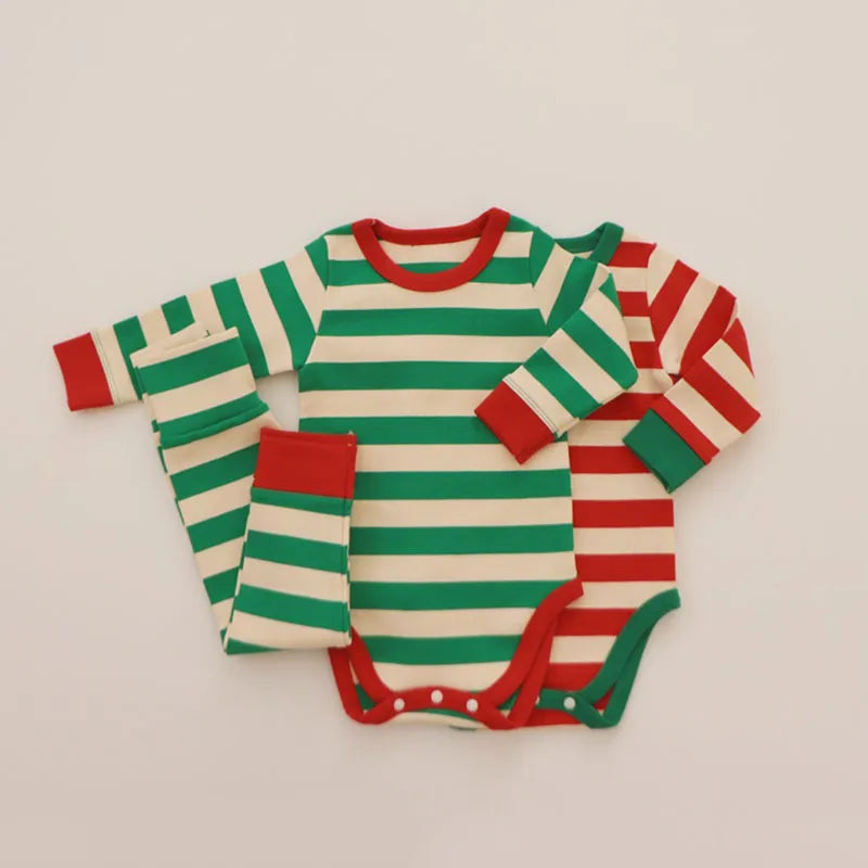 Striped Christmas Loungewear Set