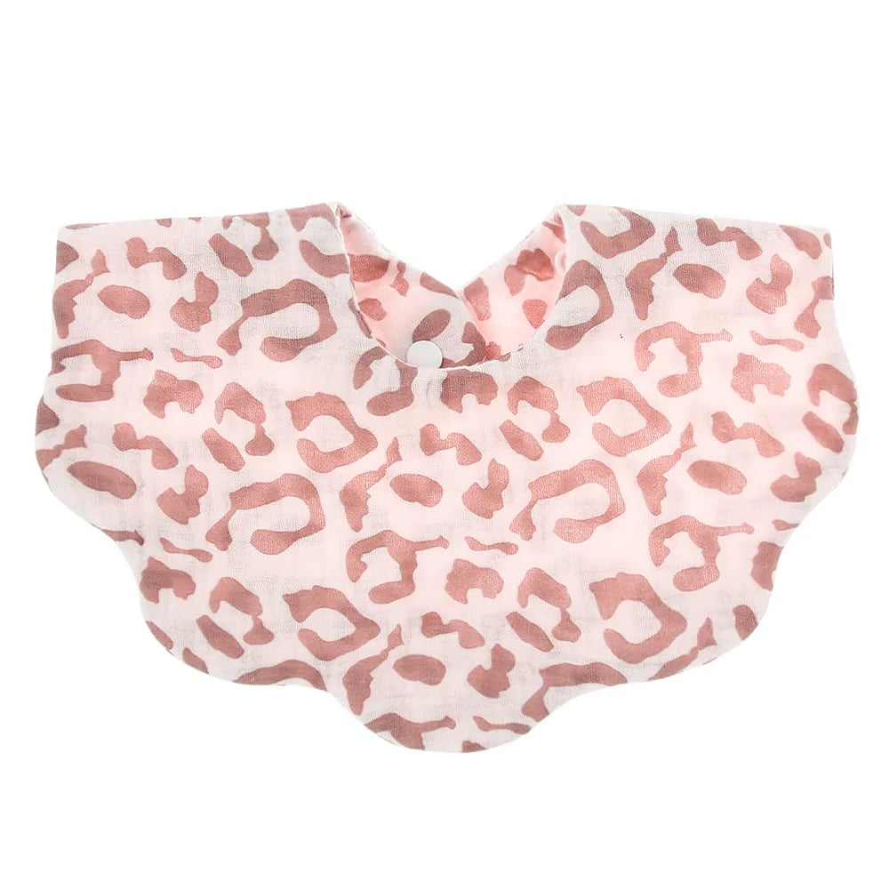Muslin Round Petal  Infant Bib