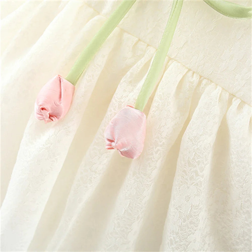 Tulip Solid Lace Dress