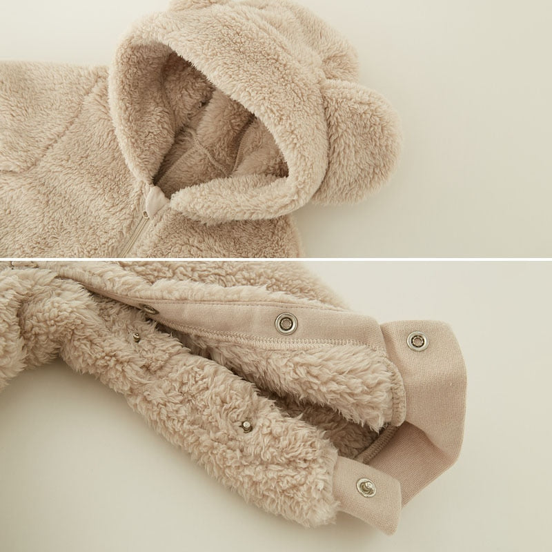 Fleece Teddy Bear Plush Jumpsuit