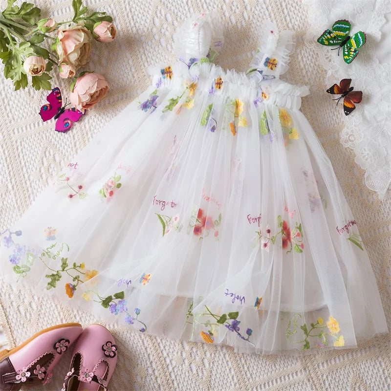 Floral Butterfly Tulle Dress
