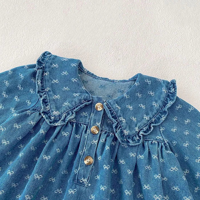 Printed Denim Sister Outfit