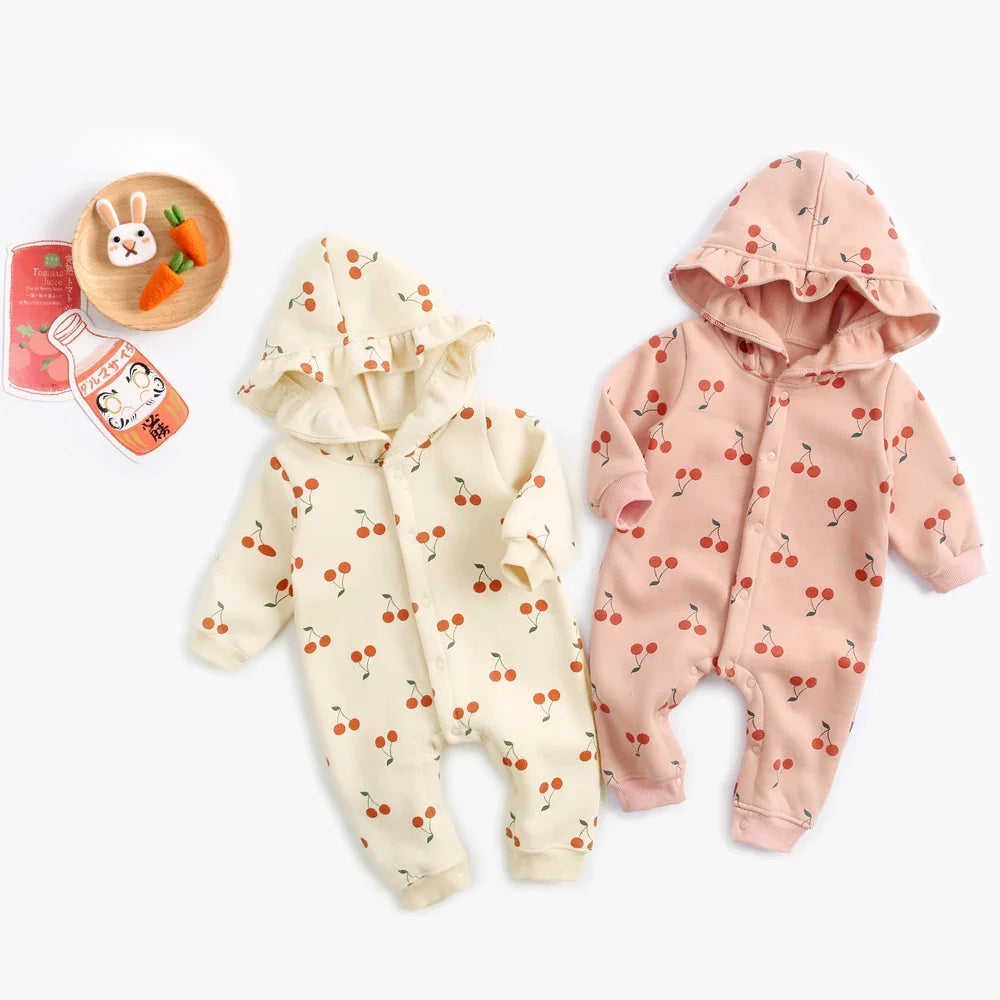 Hooded Cherry Jumpsuit