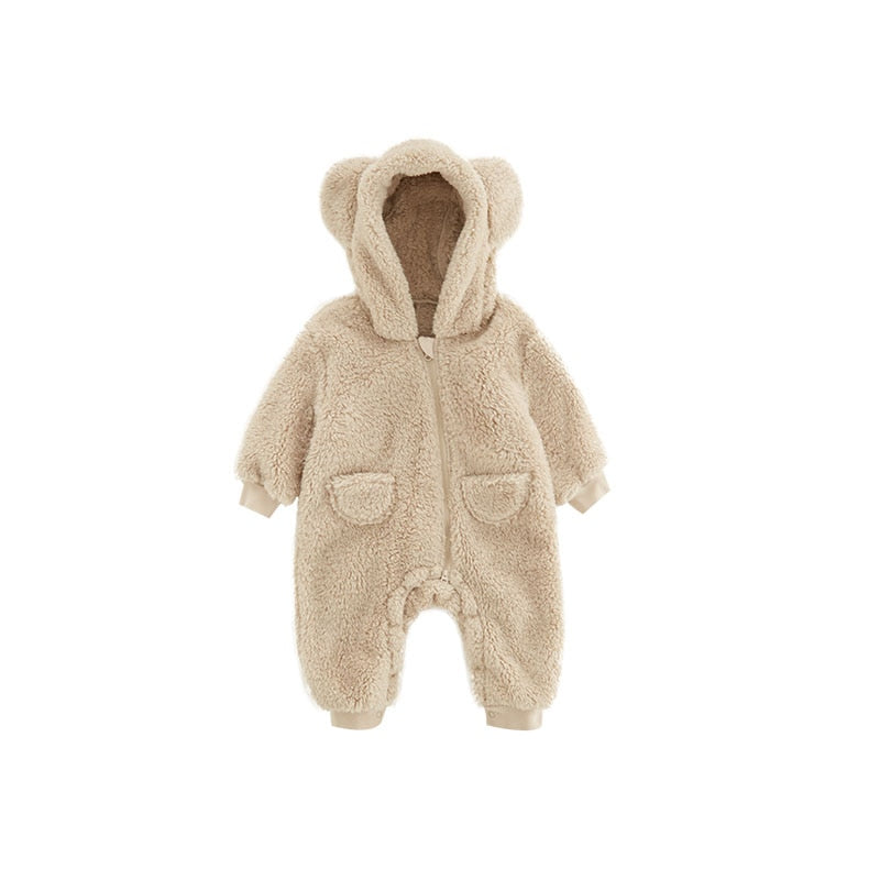 Fleece Teddy Bear Plush Jumpsuit