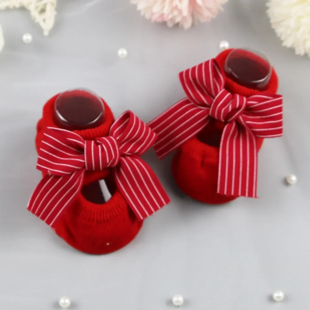 Anti Slip Bowtie Cotton Socks