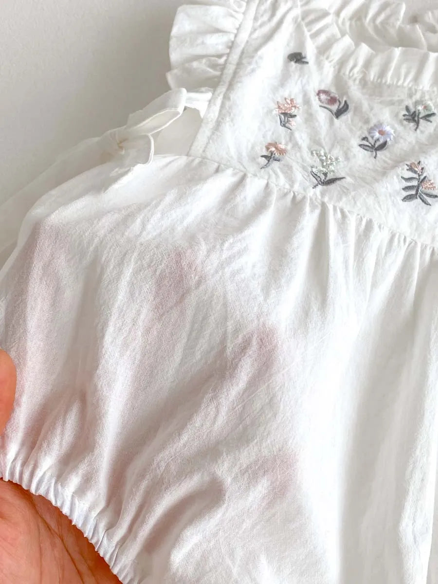Floral Side Bow Romper