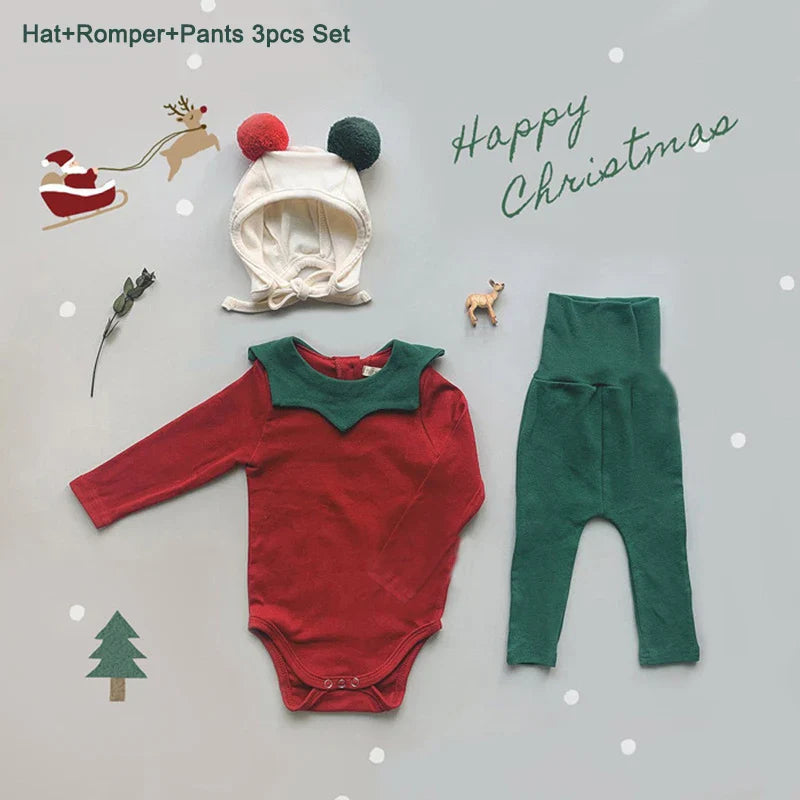 Christmas High Waist Pants Set
