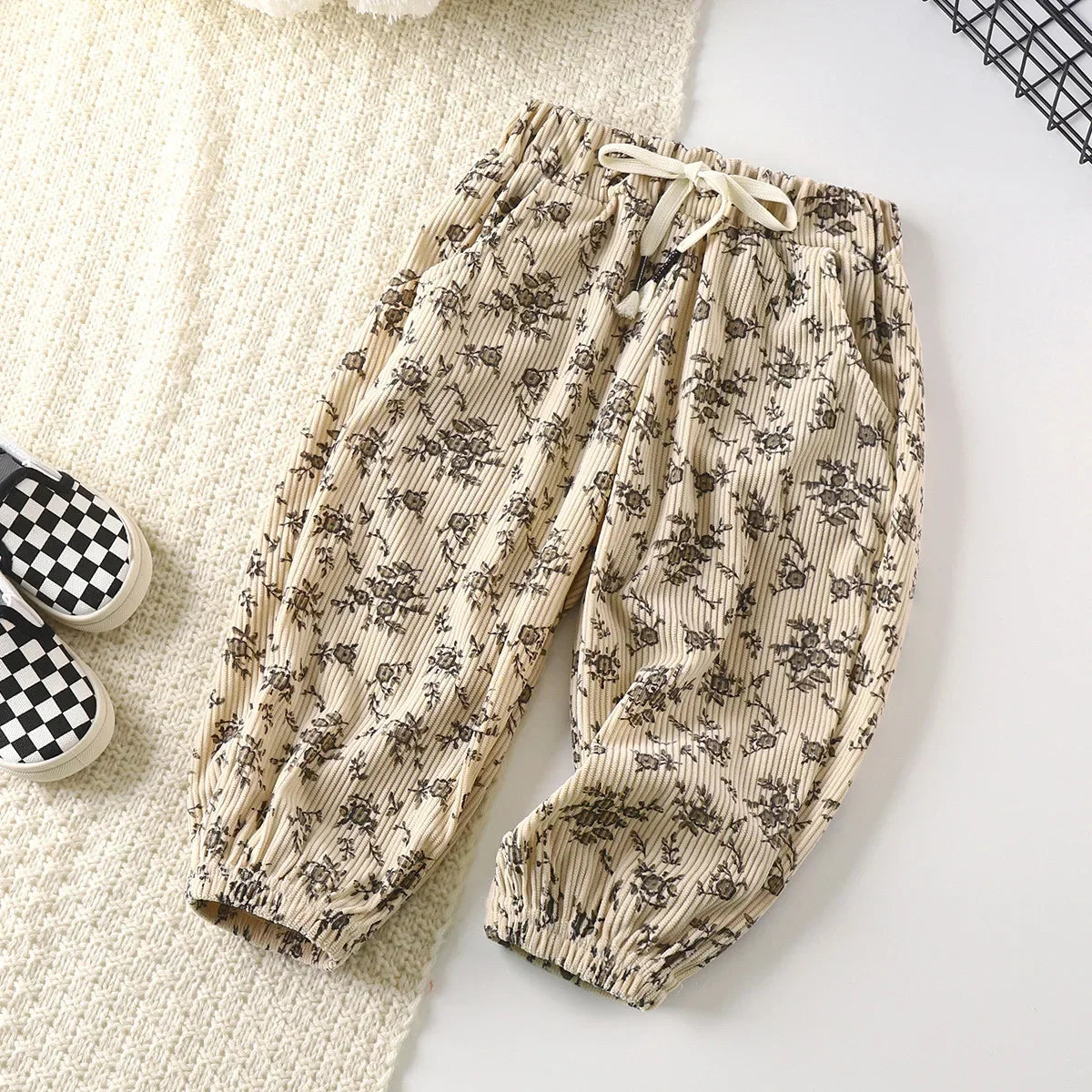 Drawstring Lantern Jogger Pants