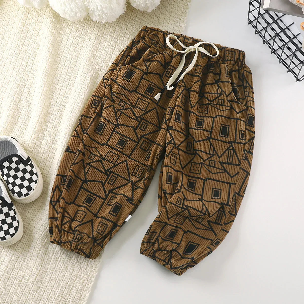 Drawstring Lantern Jogger Pants