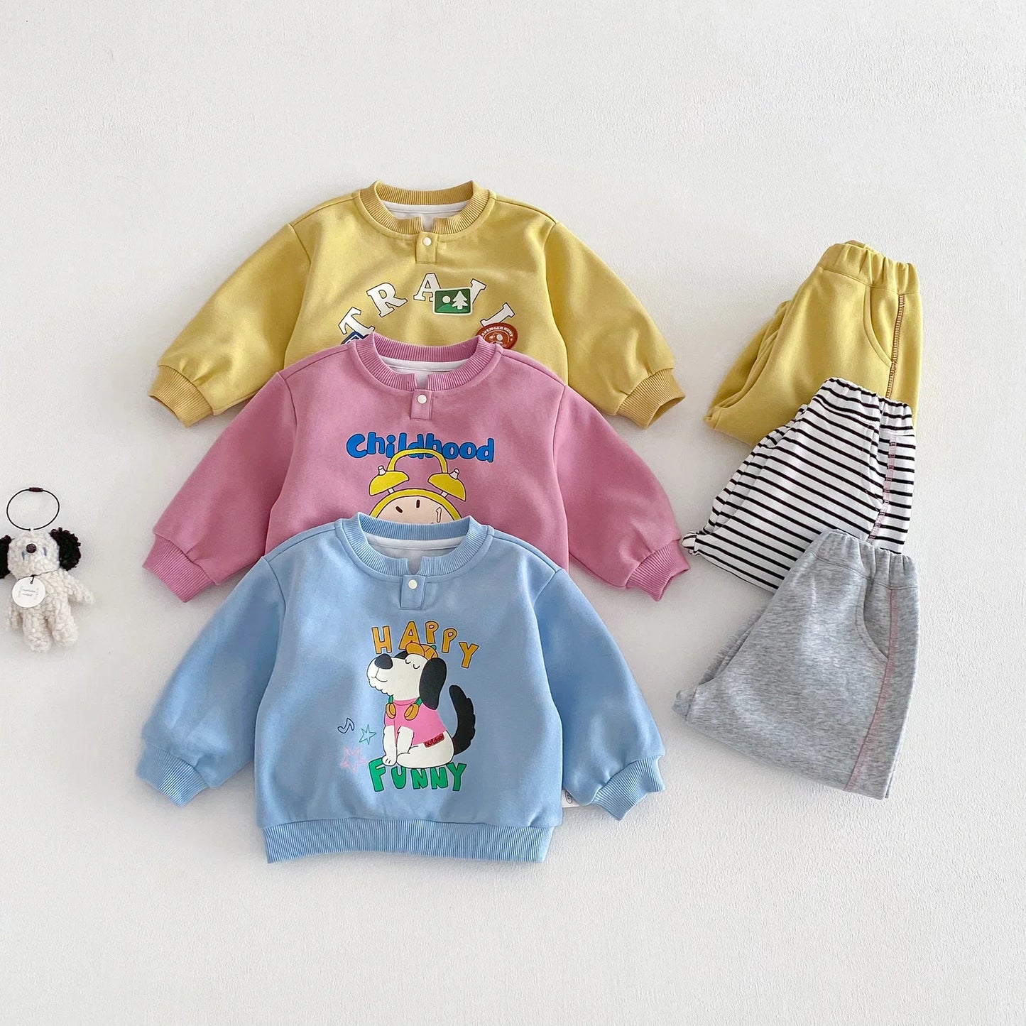 Cartoon Printed Jogger Set