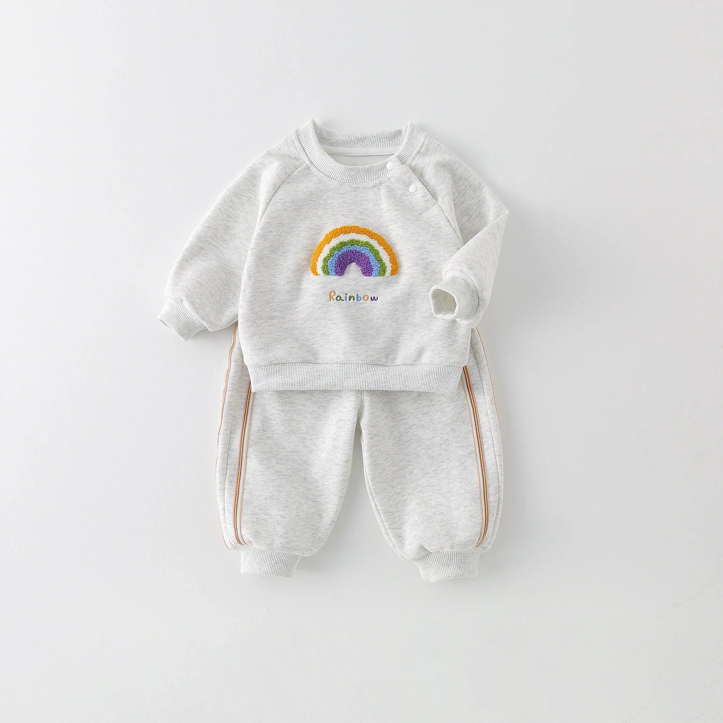 Rainbow Embroidery Jogger Set