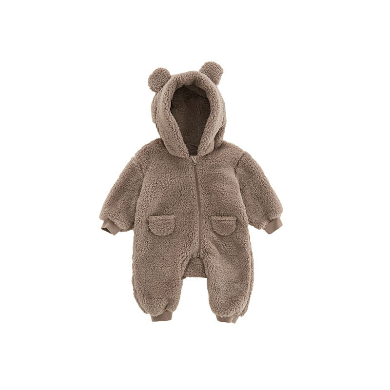 Fleece Teddy Bear Plush Jumpsuit