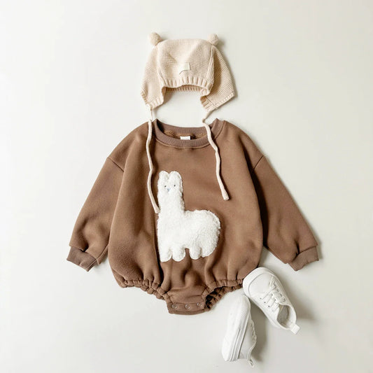Fuzzy Llama Bodysuit