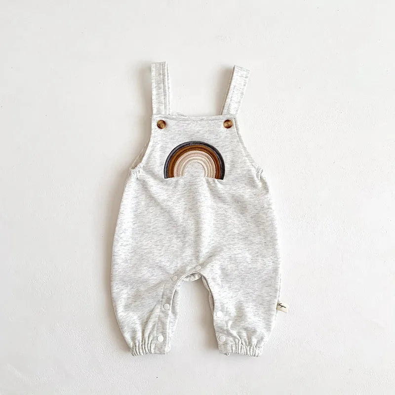 Soft Rainbow Embroidery Jumpsuit