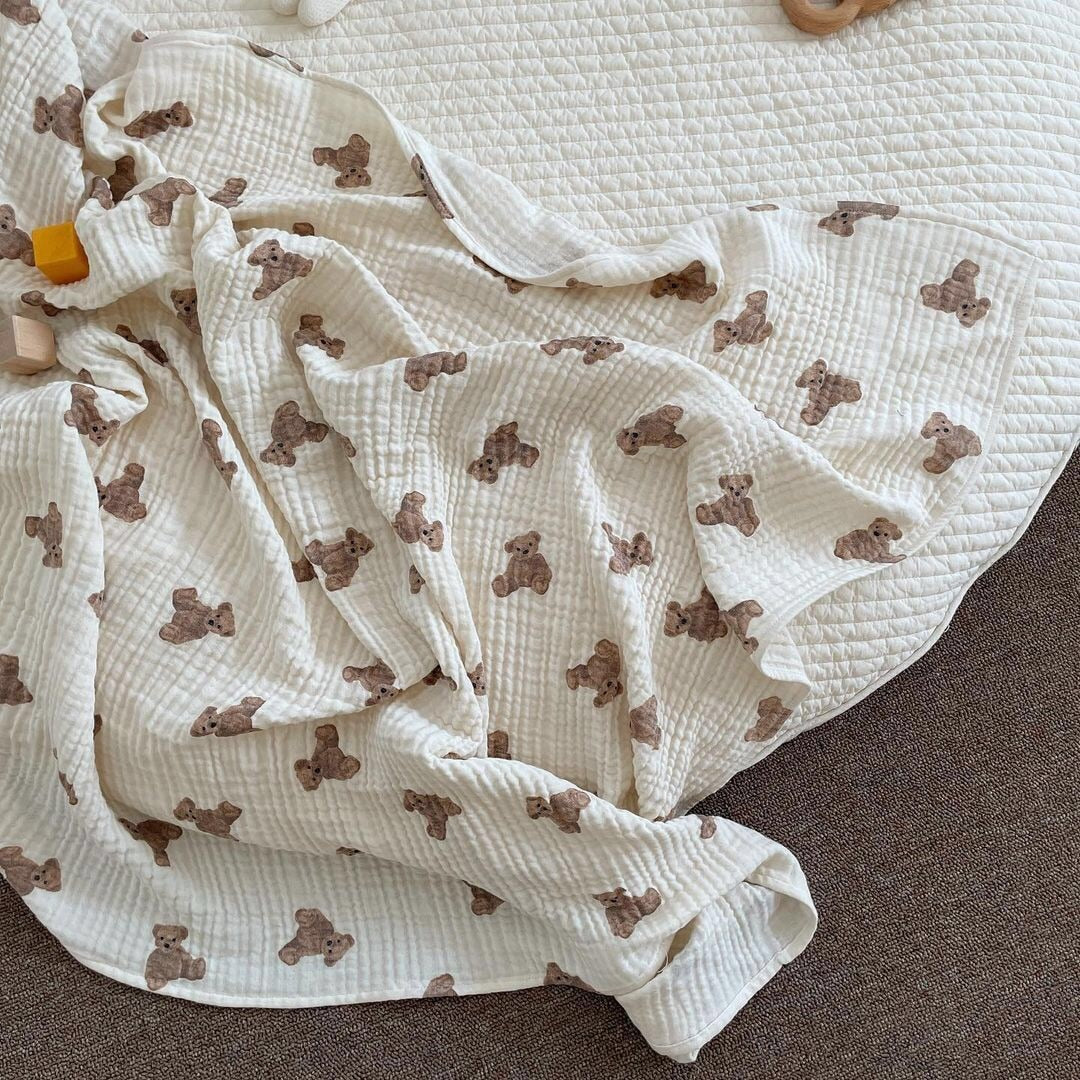 Newborn Muslin Animal Print Cotton