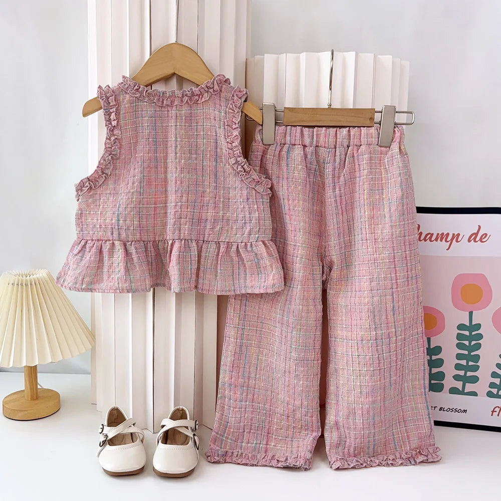 Flare Top and Loose Pants Set