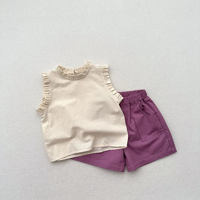 Ruffle Sleeveless Top