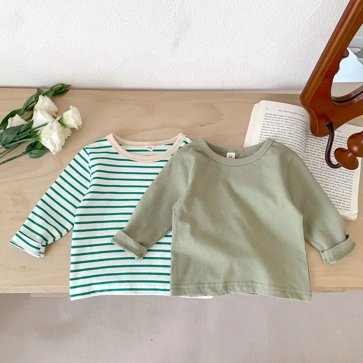 Long Sleeve Striped Top Tees