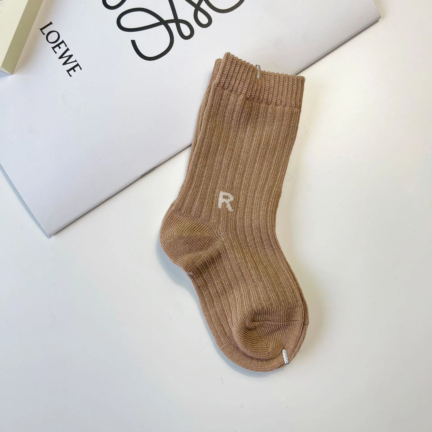 Letter R Cotton Cute Baby Socks