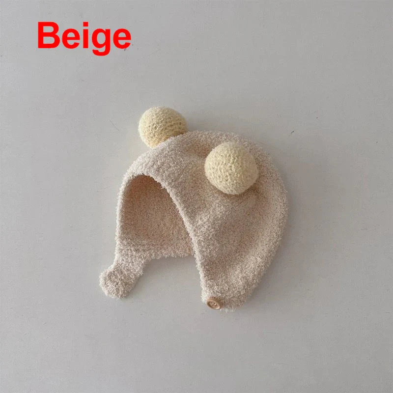 Wool Pom Pom Winter Hat