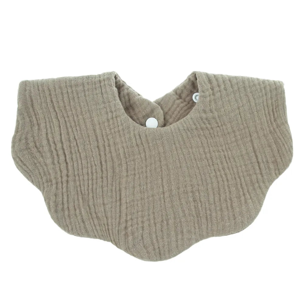 Muslin Round Petal  Infant Bib