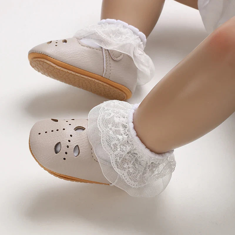 Almond Cut Mary Jane Anti-slip Shoes