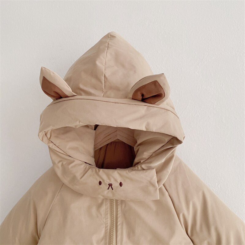 Cute Cartoon Ears Hooded Jumpsuit
