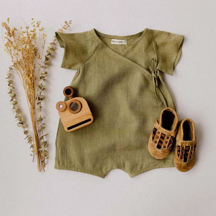 Cotton Linen Kimono Romper