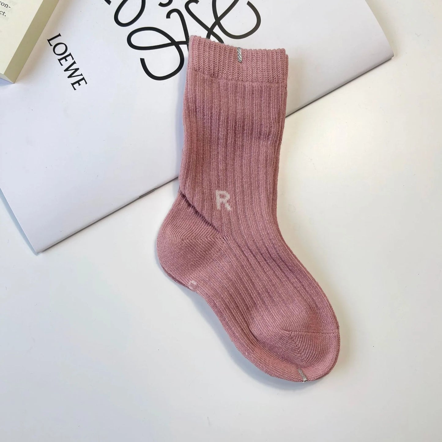 Letter R Cotton Cute Baby Socks