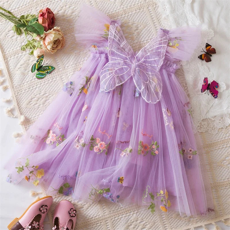 Floral Butterfly Tulle Dress