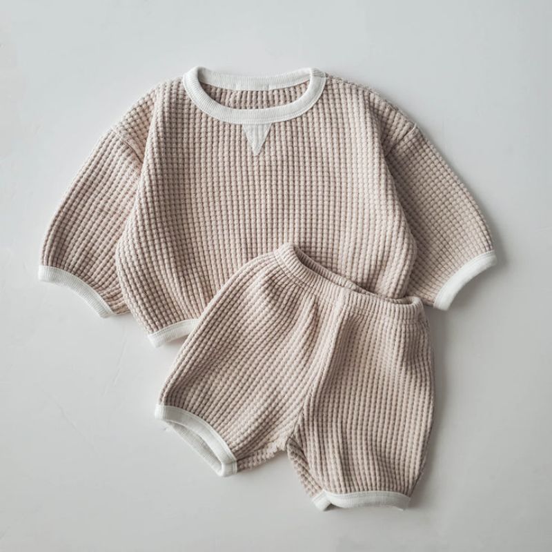 Waffle Sportswear Shorts Set