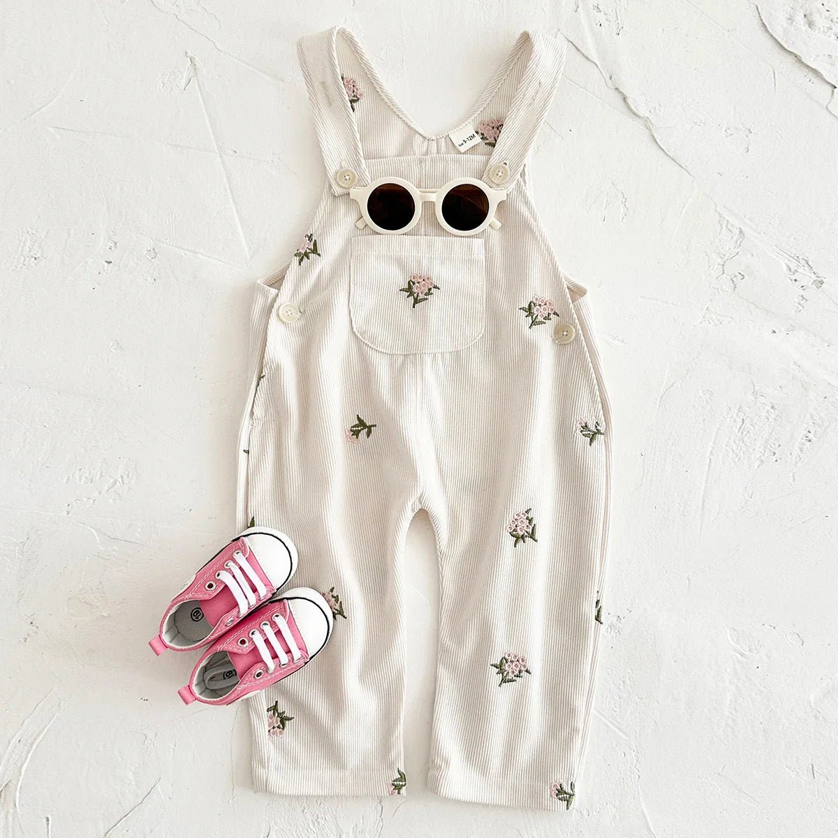 Floral Corduroy Jumpsuit