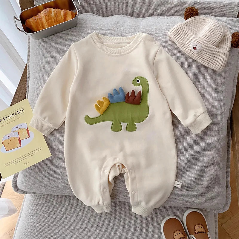 3D Dinosaur Long Sleeved Jumpsuit